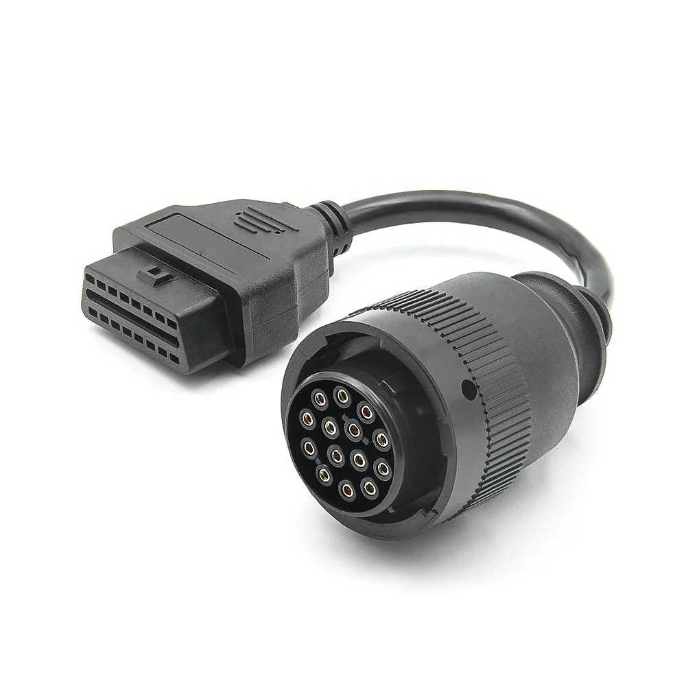 14-Pin to 16PIN OBD2 cable For CAT ET  adapter Caterpillar OBD1 Male to OBD2 Female Connector