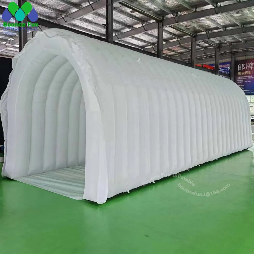 Hot Sale 10m White Large Inflatable Led Tunnel Tent For Party Sports Event Entrance Tunnel Outdoor Promotion