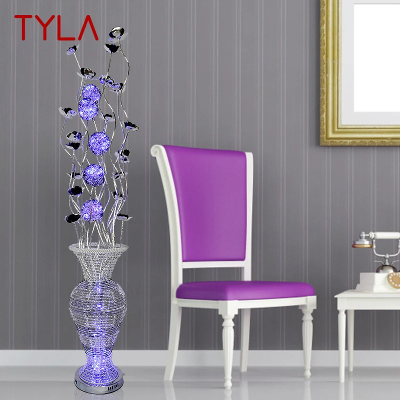 

TYLA Nordic Floor Lamp Fashionable Modern Iiving Room Bedroom Hotel Aluminum Wire LED Originality Decorative Standing Light