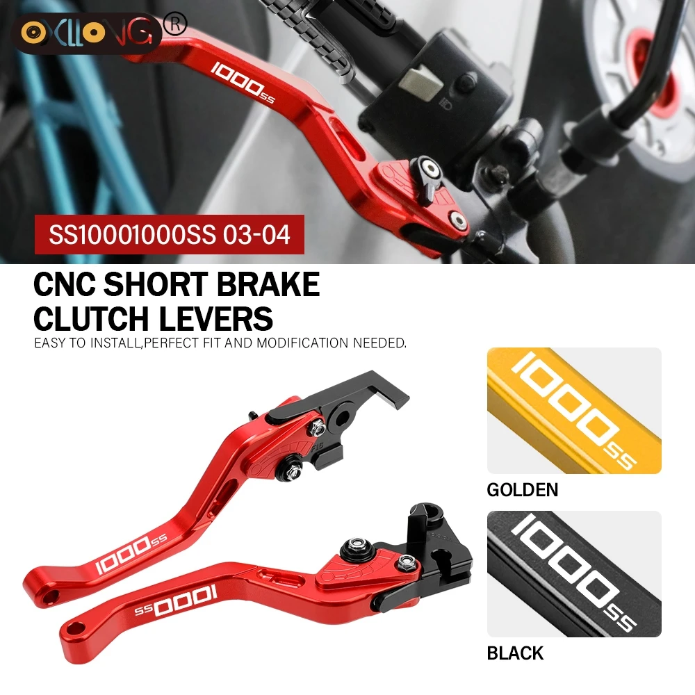 

CNC Aluminum Motorcycle Short Brake Clutch Levers Accessories Parts For DUCATI 1000SS SS1000 1000 SS 2003-2004 1000SS