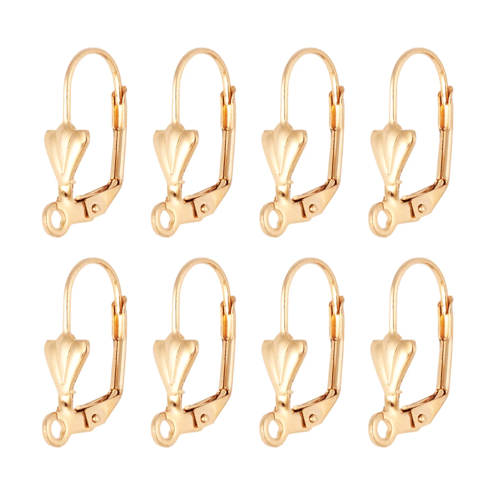 10pcs 304 Stainless Steel Earring Hooks Leverback Earrings Findings Ear Wire with Loop for DIY Jewelry Making Supplies