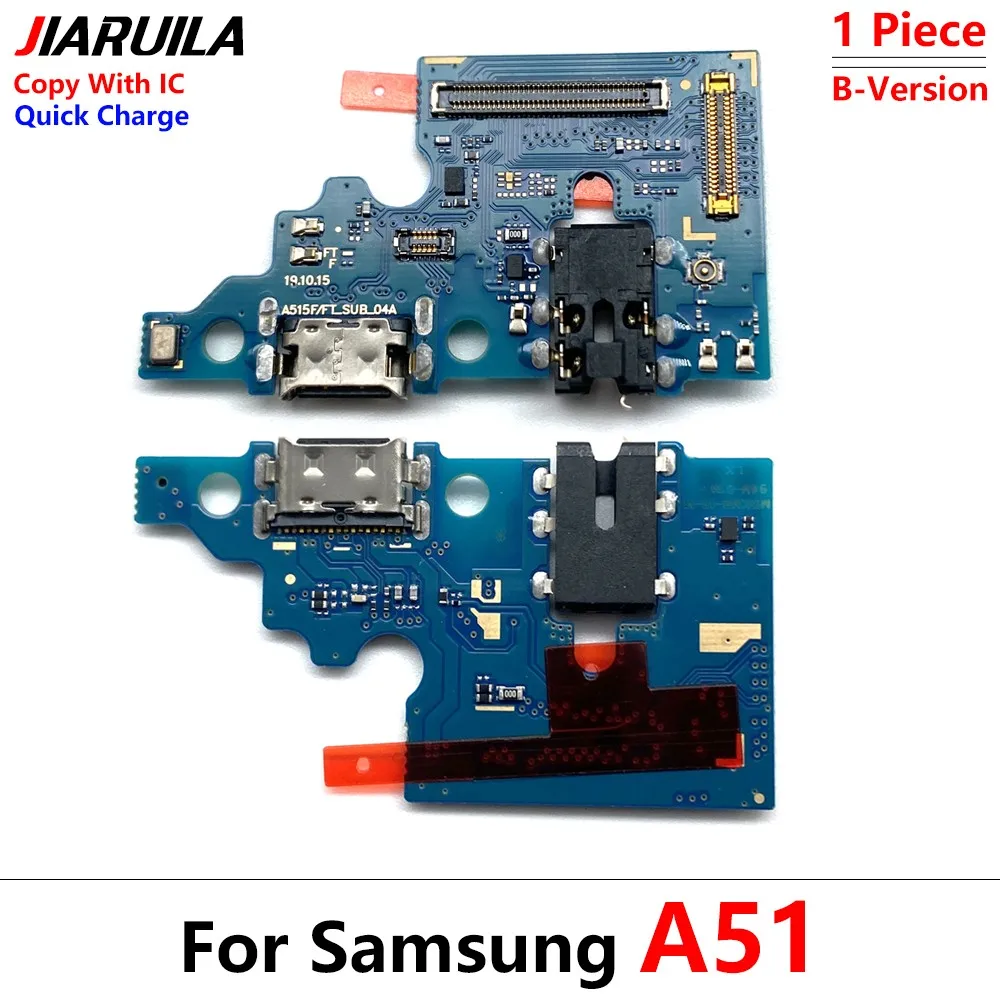 Puerto de carga USB, conector de Cable de placa para Samsung A02, A21S, A7 2018, A51, A31, A02S, A03 Core, A03, A21, A71, 10 unidades