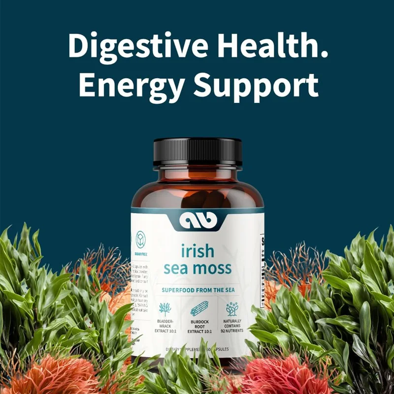 

Irish Seaweed Capsules - Seam Supplements Enhance Emotions, Boost Immunity and Digestion, Brighten Skin