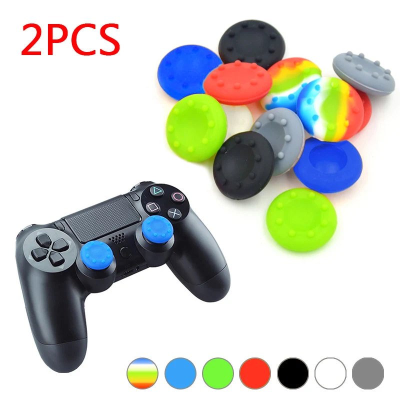 2pcs Soft Rubber Silicone Cap Thumbstick Grip Thumb Stick Cover Case Skin Joystick Grips For Sony PS2/3/4 XBOX 36E Controller