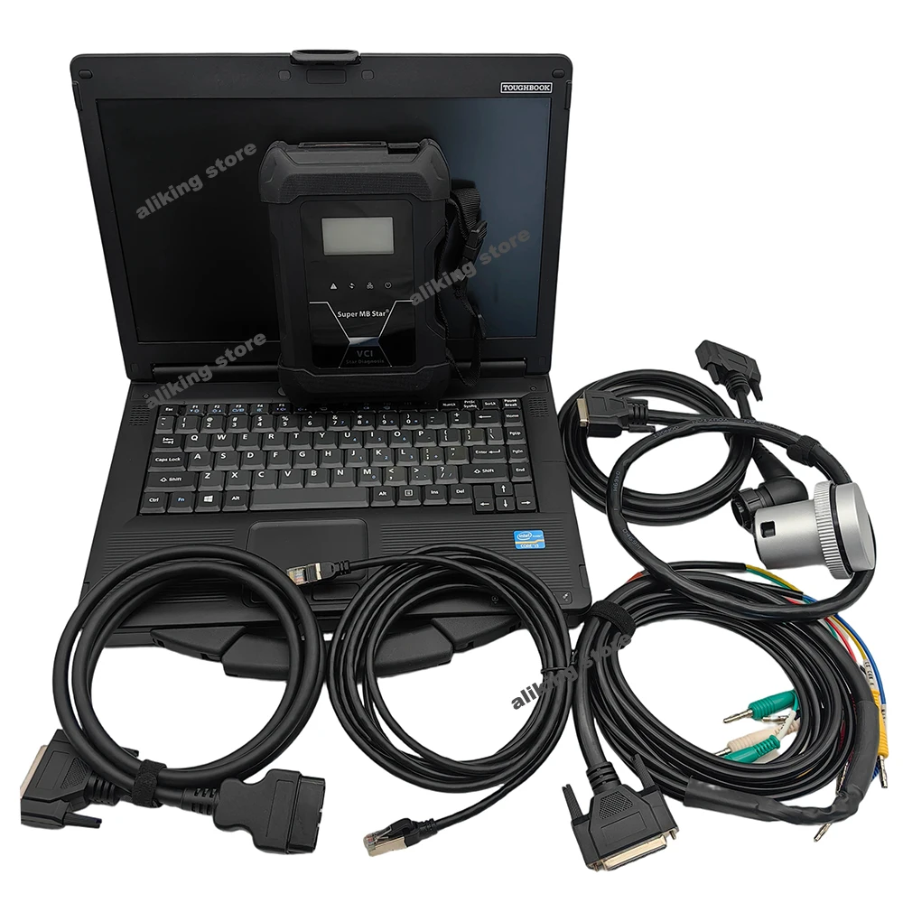 Super MB Star C4 Plus DOIP WIFI Multiplexer Original FULL Chip Infineon ADG426 Relay ODB2 Scanner with Laptop CF53 Ready to Use