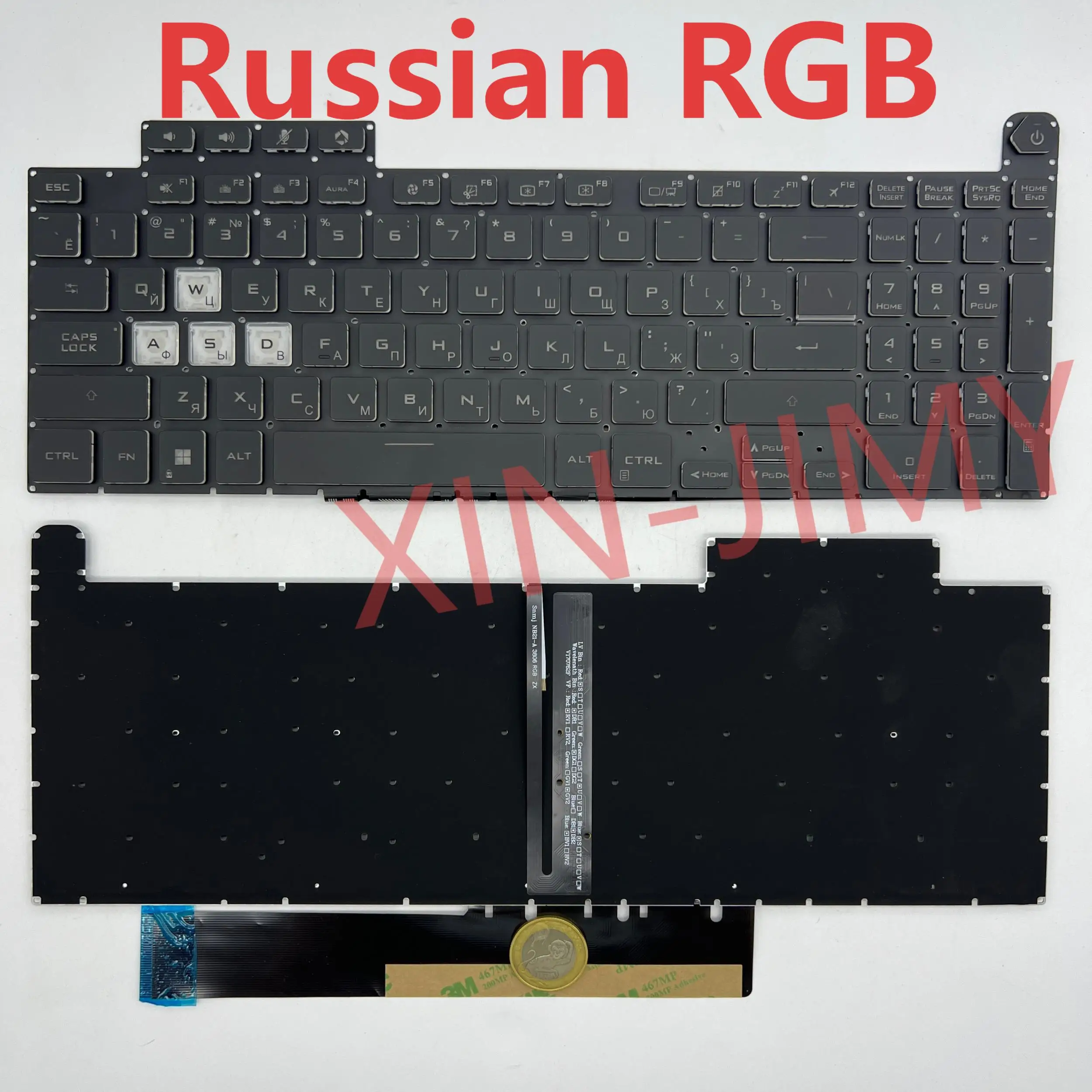 

FX507 США/русская/Великобритания RGB-клавиатура с подсветкой для ASUS TUF FX507ZE FX507ZM FX507ZR FX507ZC FX517 FA507 FA507R GA507 V210846DS1