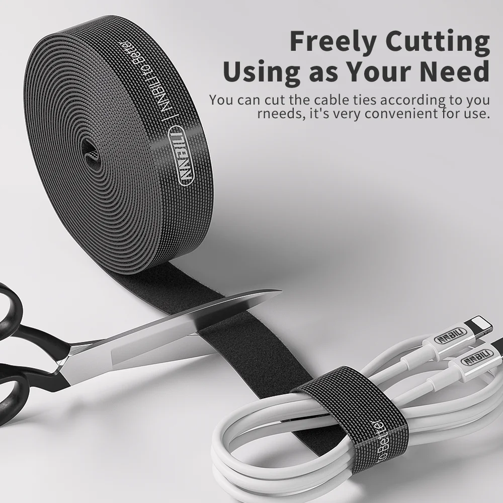 NNBILI 5m Cable Organizer Wire Winder Ties Earphone Mouse Cord Management USB Charger Cable Protector For iPhone Samsung Xiaomi