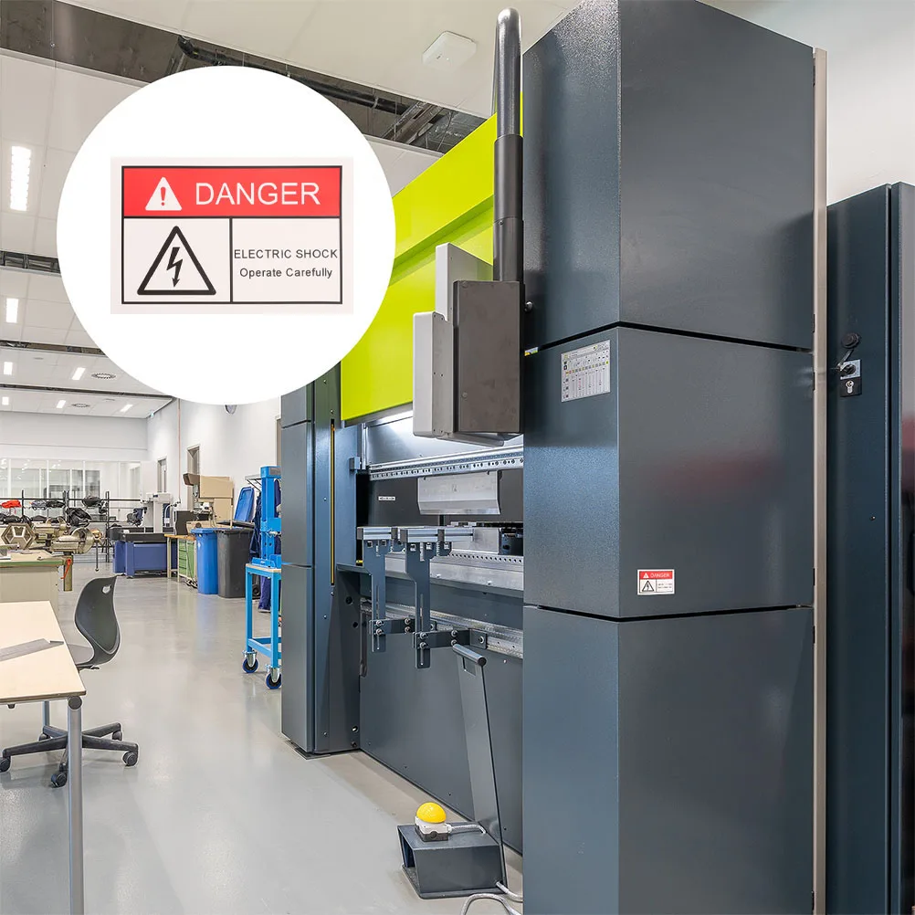 5 Stück Elektroschock-Schilder, Hochspannungs-Warnaufkleber, selbstklebende Etiketten, industrielle Sicherheit, Verwendung von Öloberflächen, Papierschock