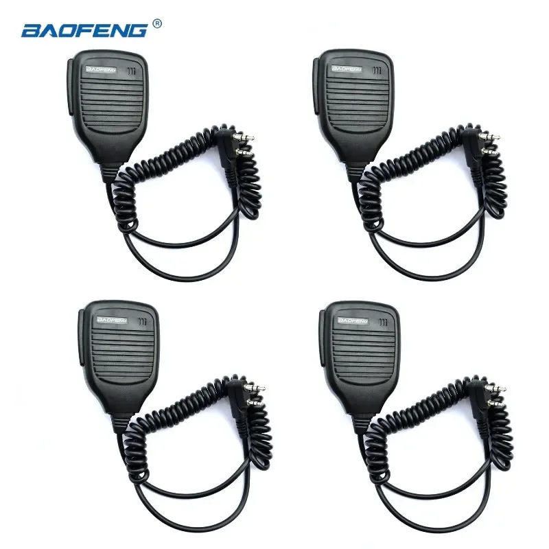 4pcs BAOFENG Portable Radio Speaker PTT Mic Microphone for BF-888S UV-5R UV-82 UV-S9+ UV-13 UV-16 Pro Walkie Talkie Accessories