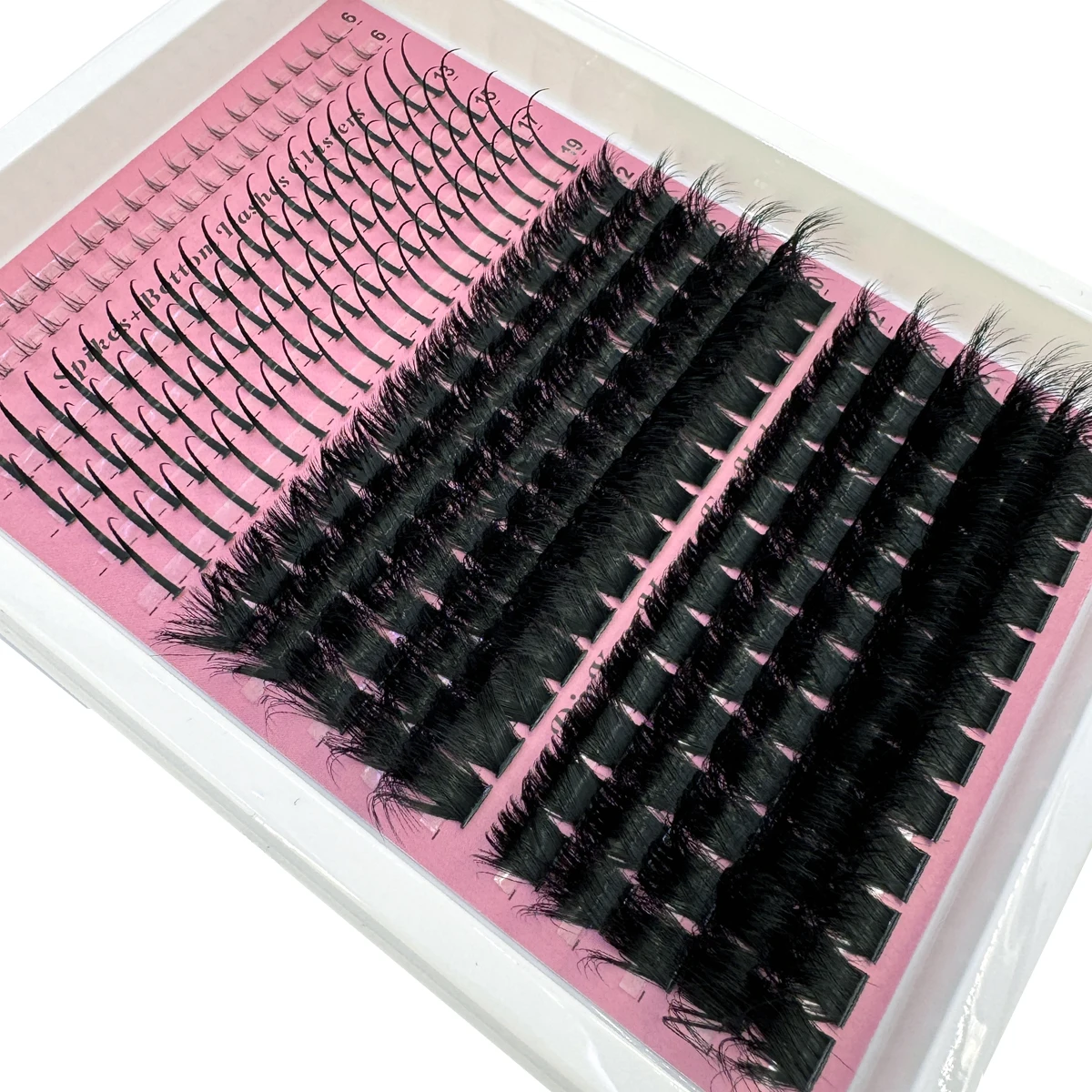 60D-200D Bottom&Spiky Lashes Cluster Volumen Einzelne Wimpern Clusterverlängerungen Spikes Wimpern Cluster DIY Fee/Manga Wimpern – Detail 4