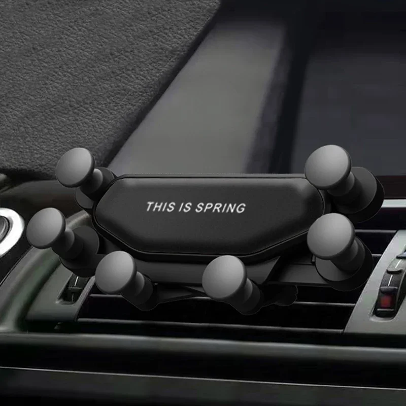 Universal Car Gravity Air Vent Phone Holder Bidirectional Horizontal Power Stand GPS Support For Samsung Xiaomi Auto Accessories