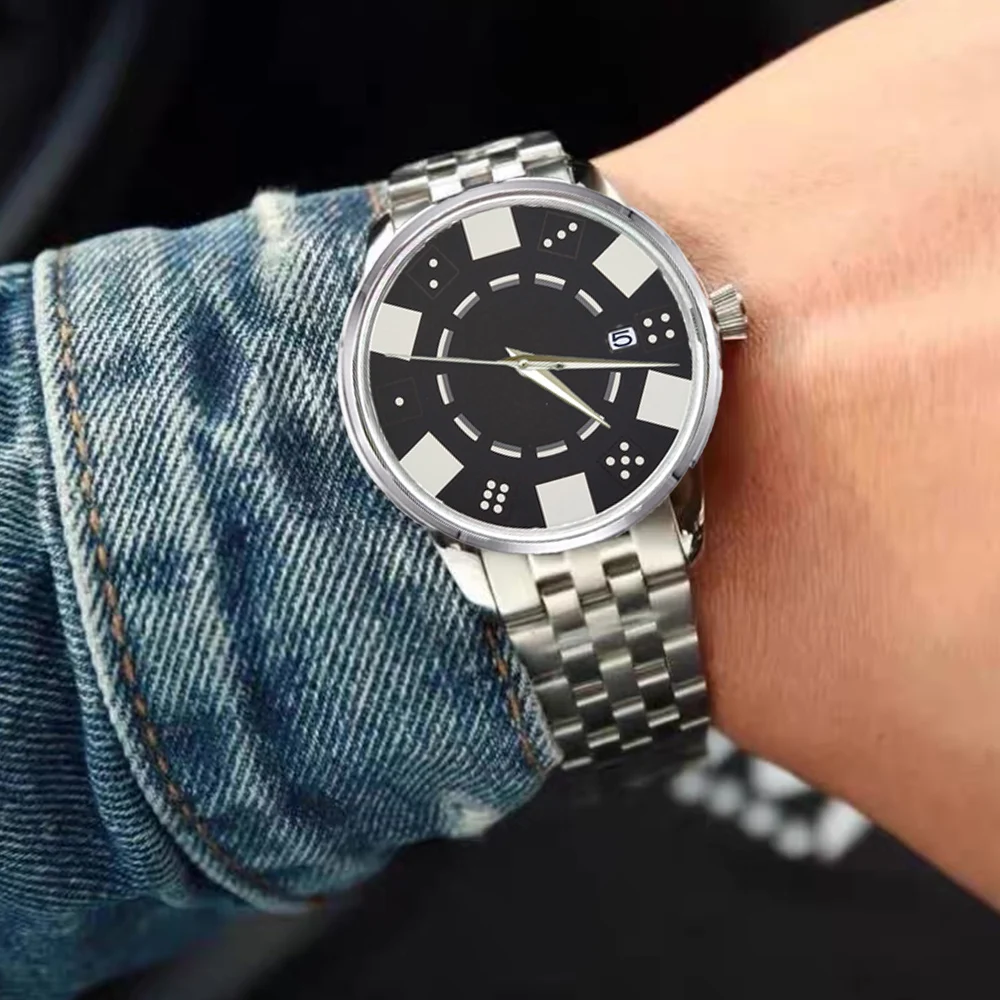 مخصص nh35 ساعة 40.5 مللي متر كوكتيل ساعة أوتوماتيكية للرجال nh35 حركة مزدوجة قبة مقاوم للماء ساعة من الفولاذ المقاوم للصدأ c3 ضوء