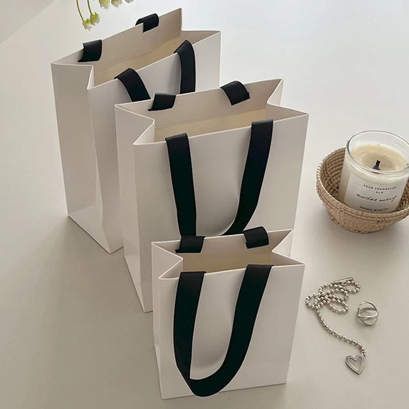 10/20 pezzi sacchetti regalo per matrimonio festa di compleanno gioielli scatola regali cosmetici sacchetto di imballaggio piccola borsa LOGO