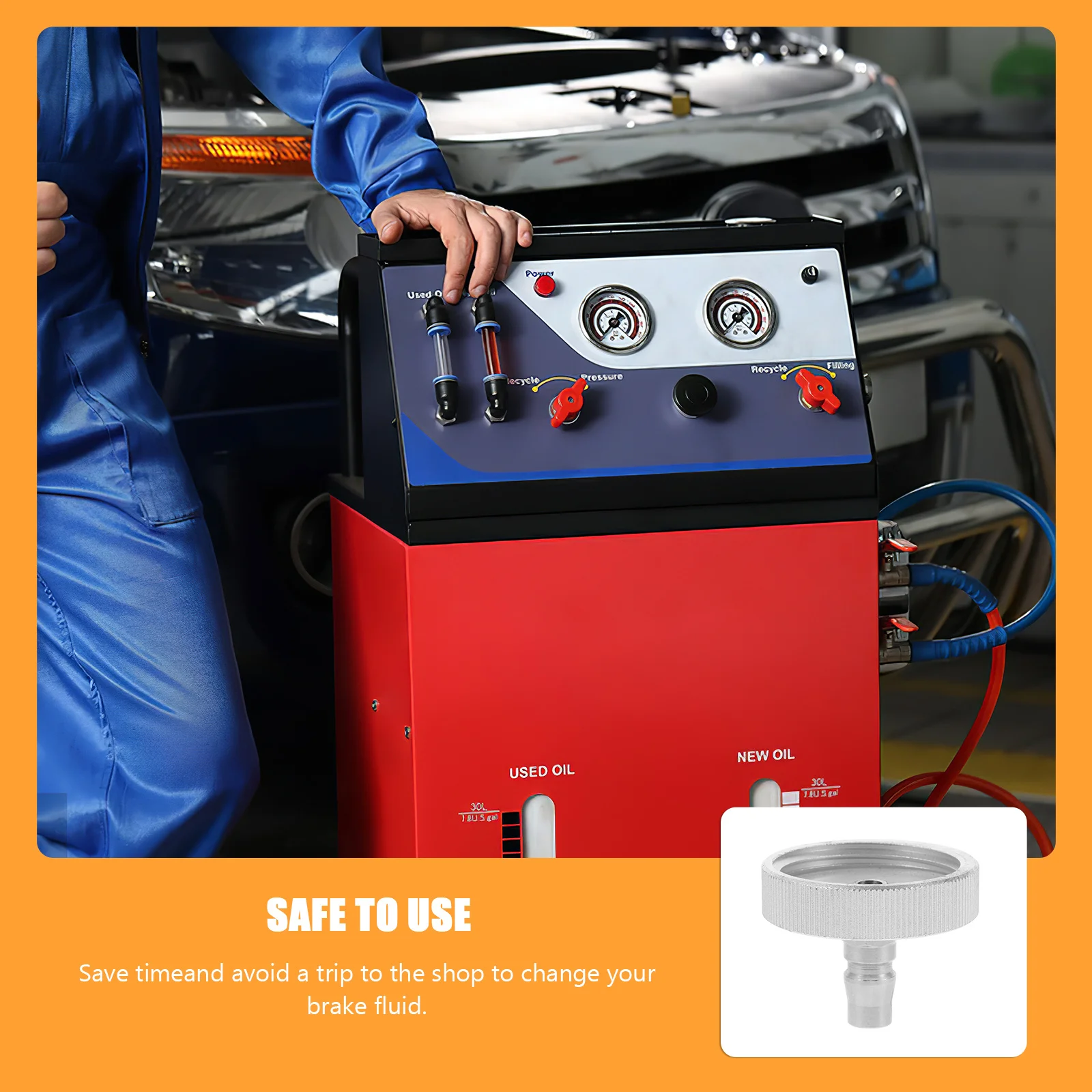 

Master Cylinder Adapter Brake Fluid Replacement Tool Easy Use Durable Compatible Car Vehicle Brake Bleeder Adapter