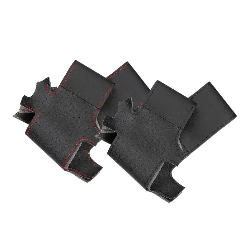 For Land Rover Freelander 2 2007 2008 2009 2010 2011 2012 Hand-stitched Perforated Leather Car Inner Steering Wheel Cover Trim
