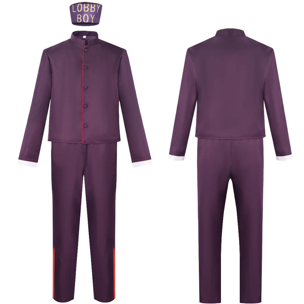 

Movie The Grand Budapest Hotel 0 Cosplay Costume Coat Pants Letter Hat Suit Waiter Role Play Uniform Halloween Carnival Party