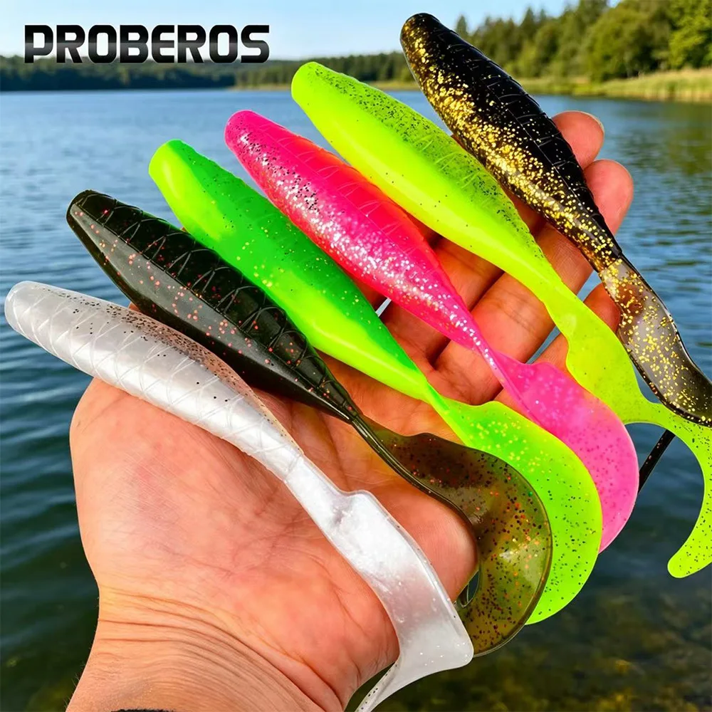 PROBEROS Señuelos Artificiales Cola en T – Cebo Blando para Barracuda - imagen 5
