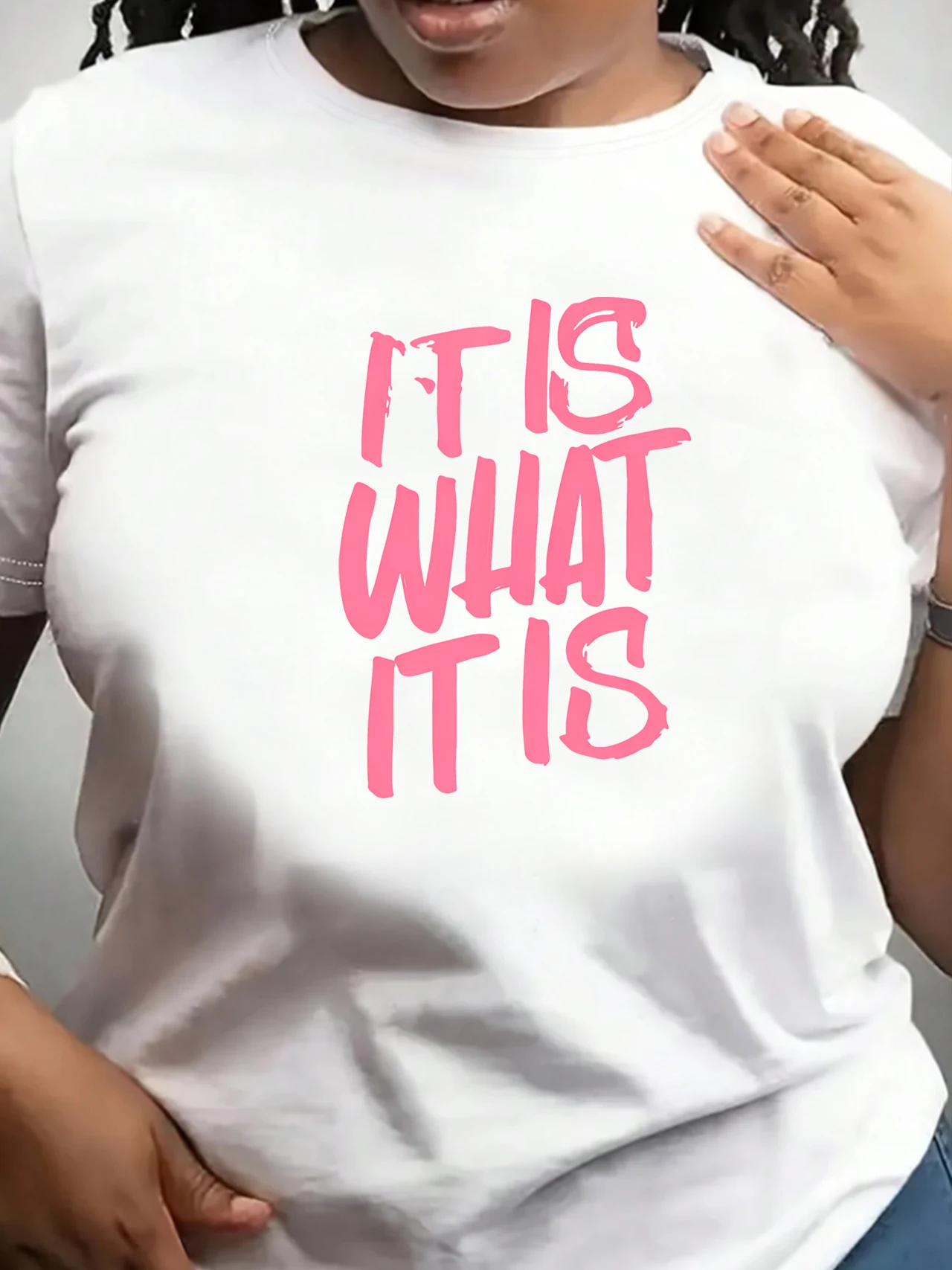 

【ZXH11126】Creative letter printed plus size women's round neck T-shirt summer casual short sleeved top street fashion versatile