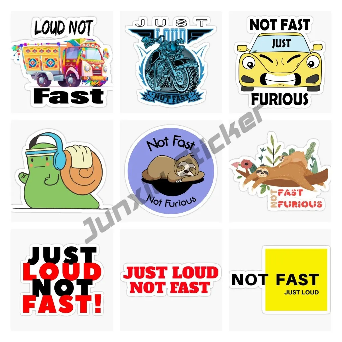 

Not Fast Just Loud Car Assessoires Vinyl Decal Decorate Sticker Waterproof Fashion Funny Styling Diy windshield Accessories