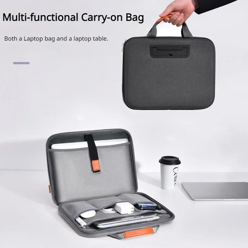 Oatsbasf Portable Laptop Bag Multifunctional Storage Case Book Holder Laptop Stand Tablet Bracket Notebook Table Computer Bag