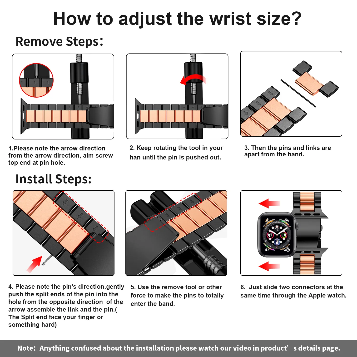 Neues Metallarmband für Apple Watch 12 11 10 46mm 45mm 44mm Edelstahl-Armband IWatch 9 8 7 6 SE 42mm 41mm 40mm 38mm Band – Detail 25