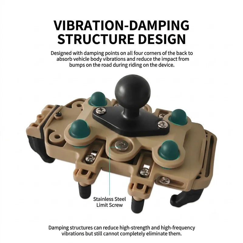 Multiple Color Vibration Plate Mount Anti-Vibration Motorcycle Phone Holder Shock Proof Mobile Mount for 5.7''-8.24'' Phones