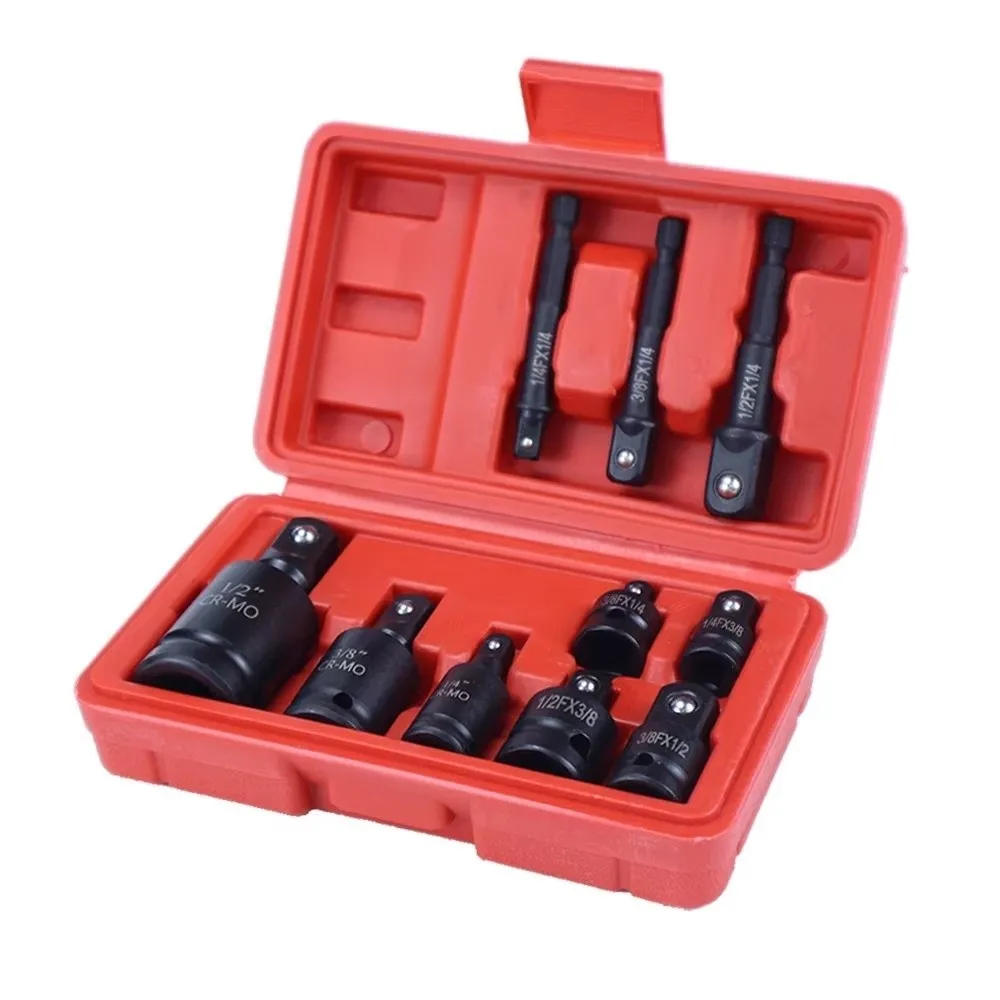 10Pcs 12 Point Socket Set Universal Drive Extra Long for 1/4inch 3/8inch 1/2inch Ratchet Wrench Spline Socket Sleeve Tool Kit