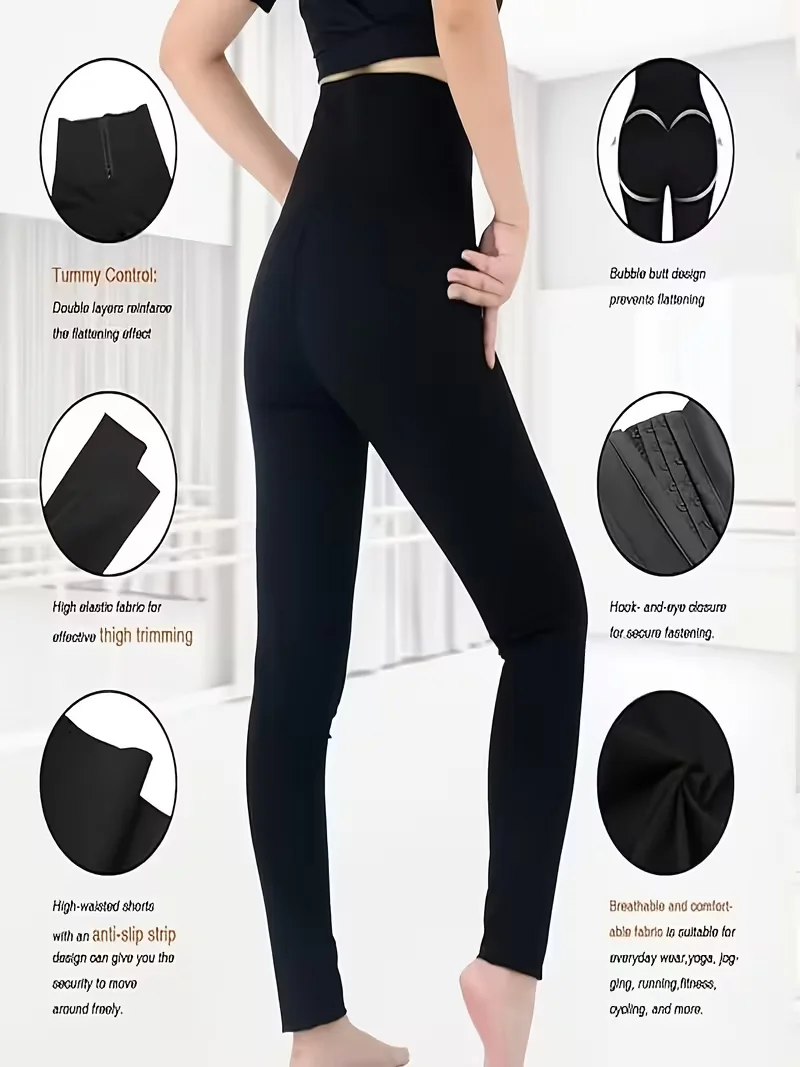 Damskie legginsy z wysokim stanem zapinane na guziki na wiosnę i lato, dopasowane spodnie sportowe i do jogi, odzież plus size/legginsy plus size