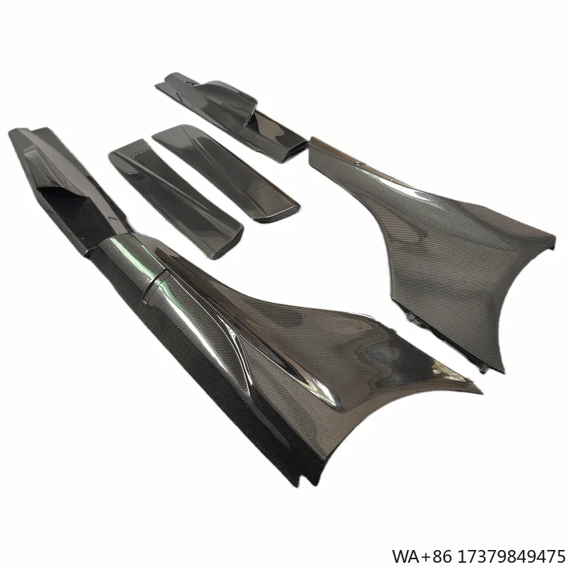 

Used for Upgrading McLaren MP4 650S to 675LT Style True Carbon Fiber Car Side Skirts Body Kit Side Lip Spoilers Side Lip Chin