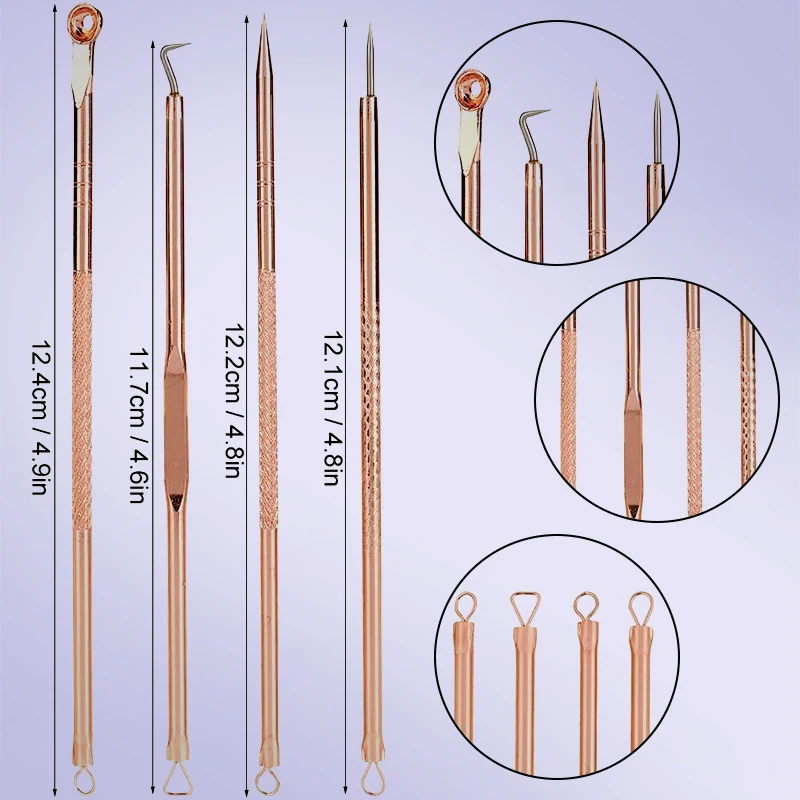 Roestvrij mee-eter verwijderingsgereedschap Gezichtsschraper Huid Scrubber Gezichtsspatel voor diepe poriënreiniging Schoonheid Huidverzorging