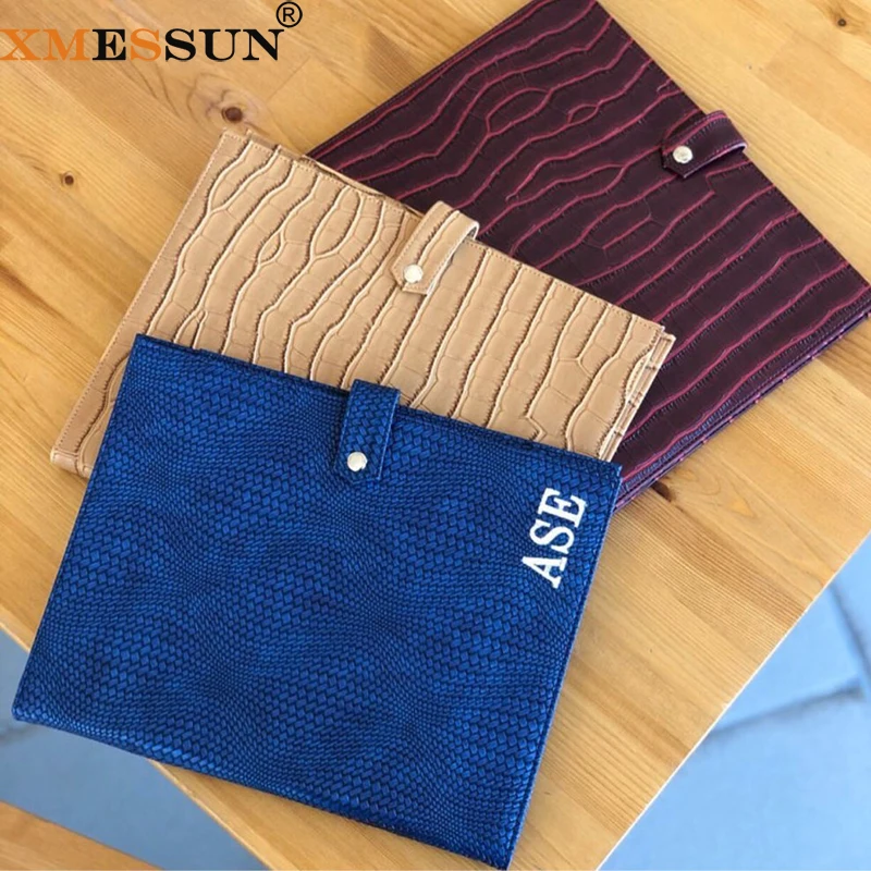 XMESSUN Fashion Customized Folders File Laptop Embrossed Snake Pattern Pouch Bag For Macbook Air Pro 13 inch 2026 Trendy Bag