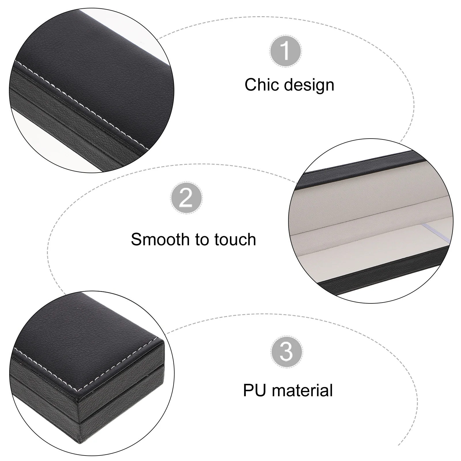 

Watch Box Pu Rectangular Jewelry Storage Case For Men Dustproof Watch Organizer Bracelet Necklace Earring Holder