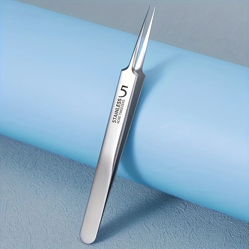 1/3/8 szt. Stalowe pęsety do usuwania zaskórników, ultra-dokładne do czyszczenia głębokiego, hipoalergiczne narzędzia