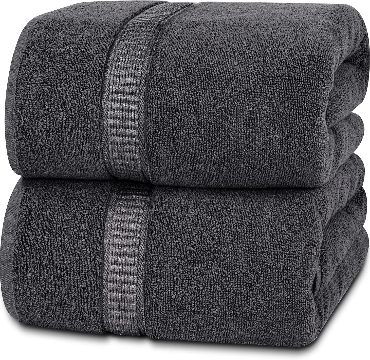 

Luxurious Jumbo Bath Sheet 2 Piece-600 GSM (35X70 Inches)100% Ring Spun Cotton-Highly Absorbent Super Soft Hotel Quality Towel