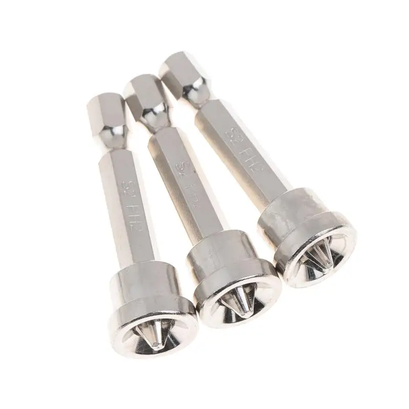 25mm & 50mm PH2 Cross Screwdriver Bit Set Depth Stop Tips for Plasterboard Wood Board