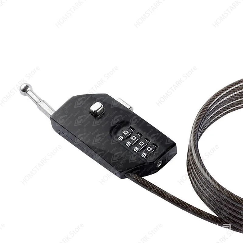 Thickened Retractable Steel Wire Password Lock Anti‑Theft Security Lock For Bicycle E‑Bike Motorcycle Outdoor Riding Accessory