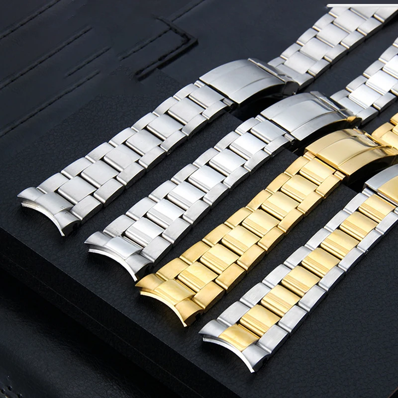 20mm-21mm-腕時計バンド-デプロイメントバックル-ソリッドカーブエンドリンクストラップ-サブマリーナー-ウォーターゴースト-ステンレススチール製腕時計ブレスレット対応