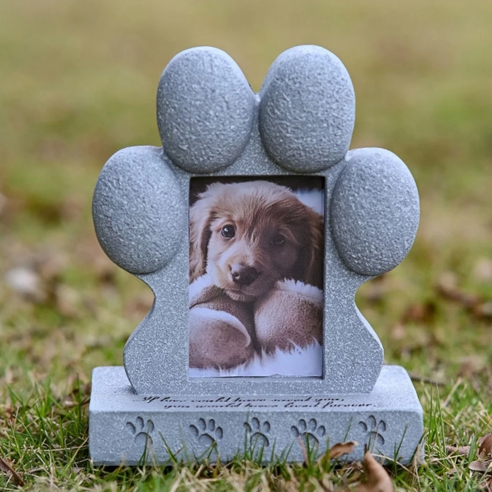 

Dog Memorial Stone Creative Resin Memorial Stone Tombstone Pet Grave Markers Cat Headstones Cat Decorative Art Piece