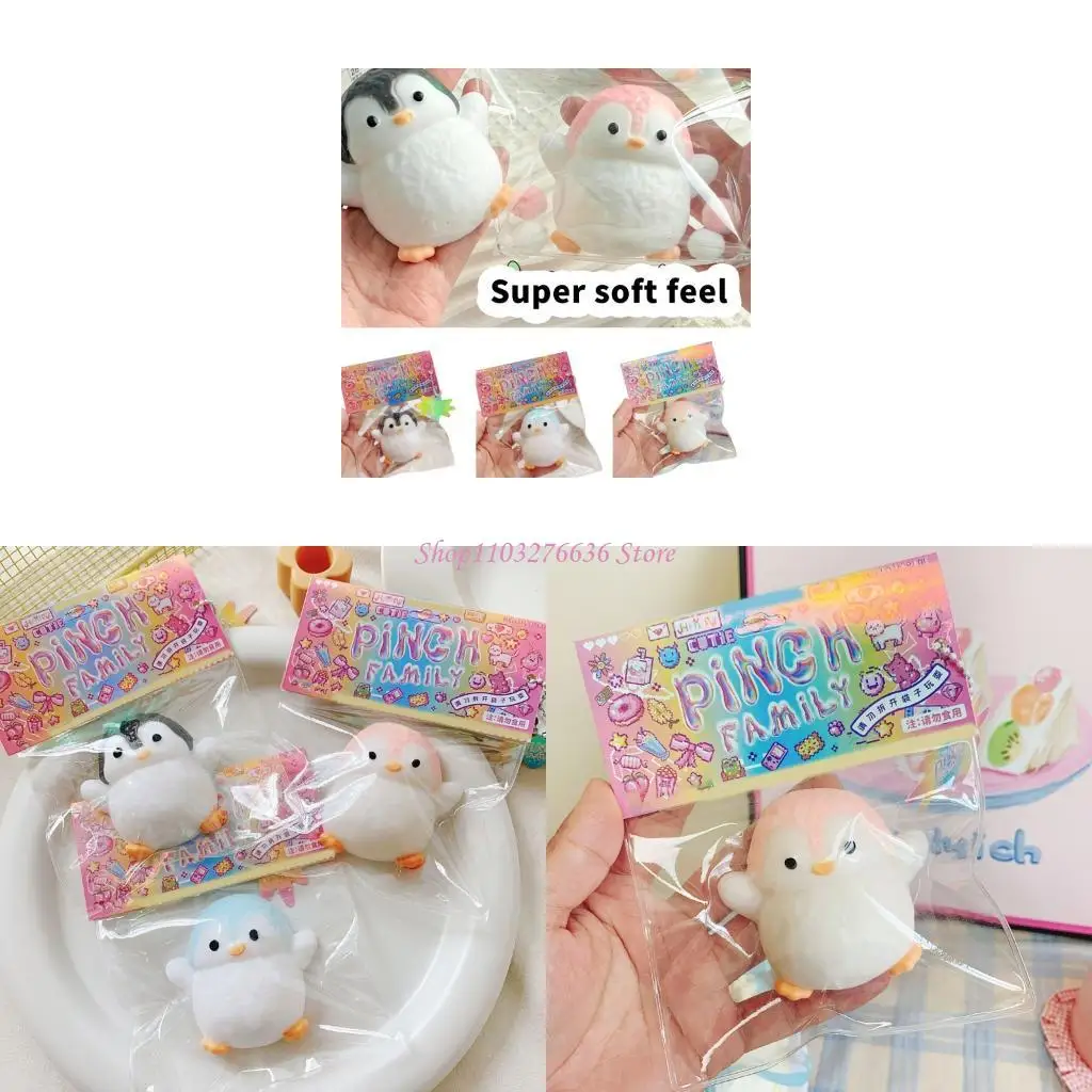 

R6FD Funny Squeeze Penguins Toy с медленным восходящим и мягким силиконовым дизайном для снятия стресса затопить игрушку для