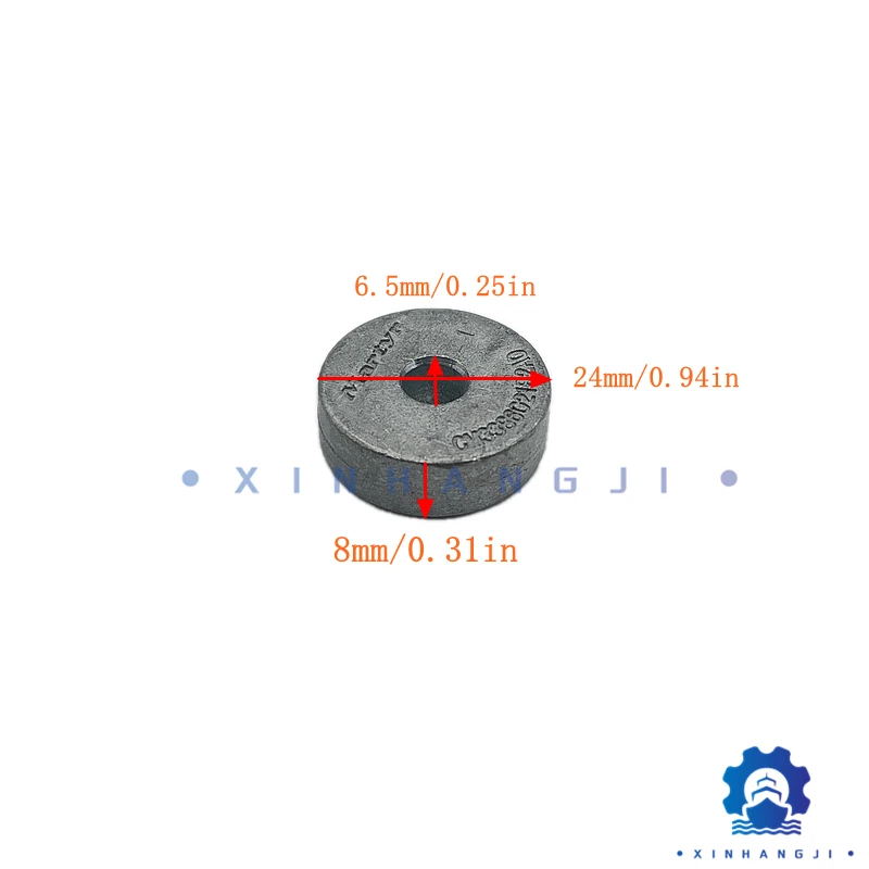 Boat Engine Zinc Anode 338-60218-2 For TOHATSU Outboard  2-stroke 8-70HP 4-stroke 2/2.5/3.5HP ，338602182M 338-60218