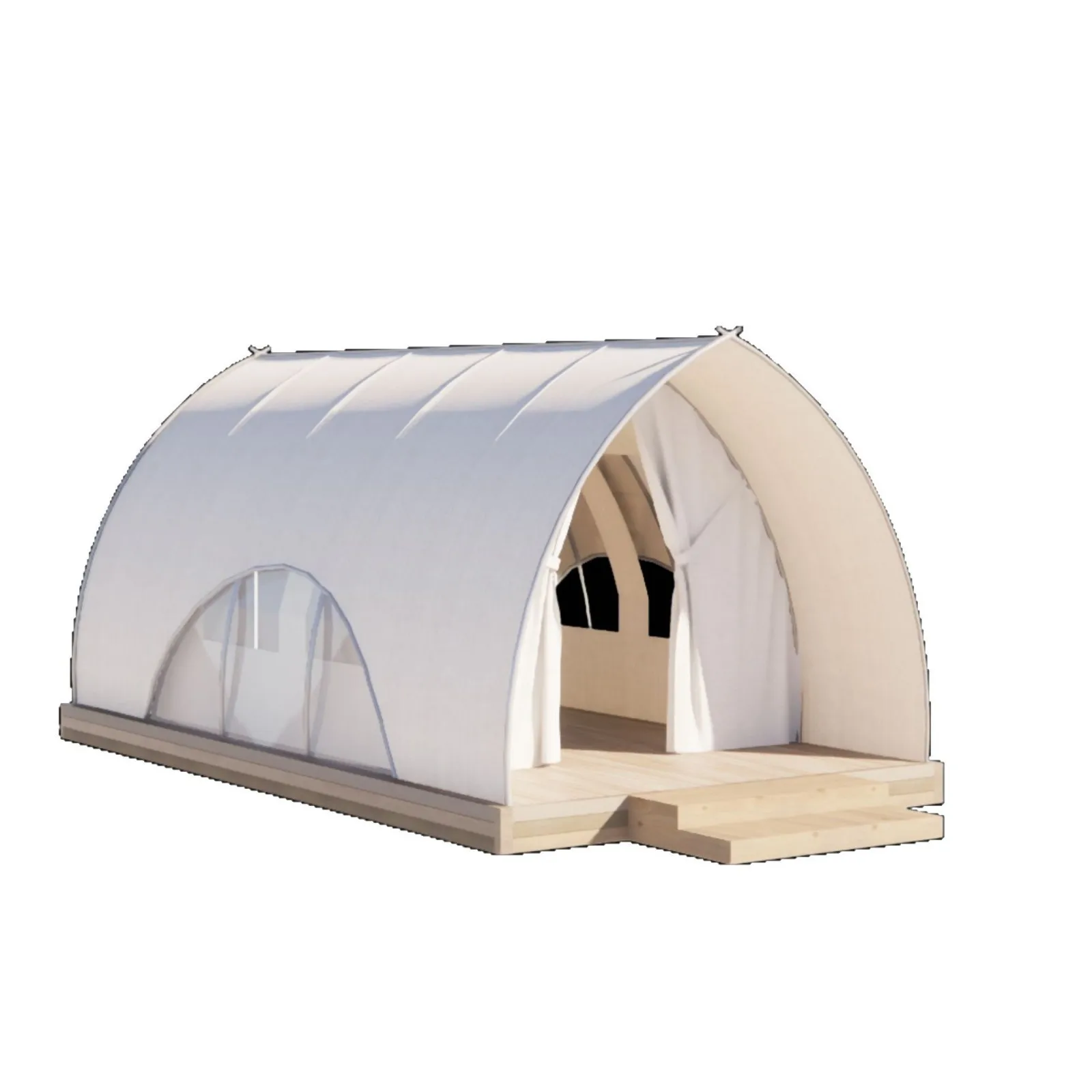 Outdoor Camping Tent, 750g PVC and 900D Oxford Canvas, Large Campsite Tent, Galvanized Steel Frame