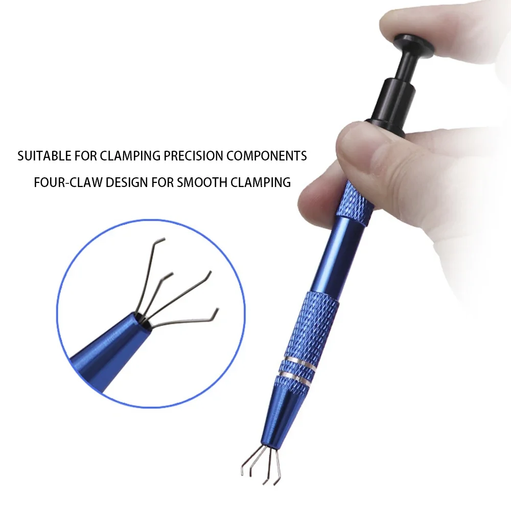 Four Claws Telescopic IC Extractor Electronic Component Picking Suction Pen Chip Picking Mobile Phone Repair Grabber Pickup Tool