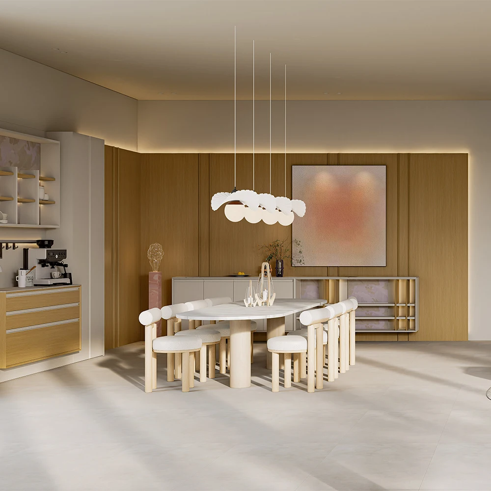 #Light Oak Wood Grain Skeleton Line Wall Panel - Minimalist Linear Decorative Cladding
