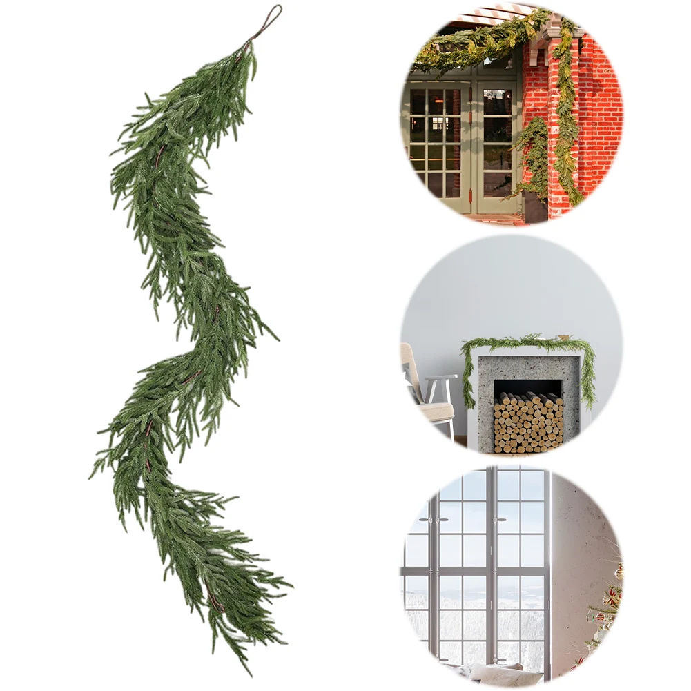 

6/9 Ft Christmas Garland Real Touch Artificial Greenery Garland for Holiday Christmas Decorations Indoor Mantle