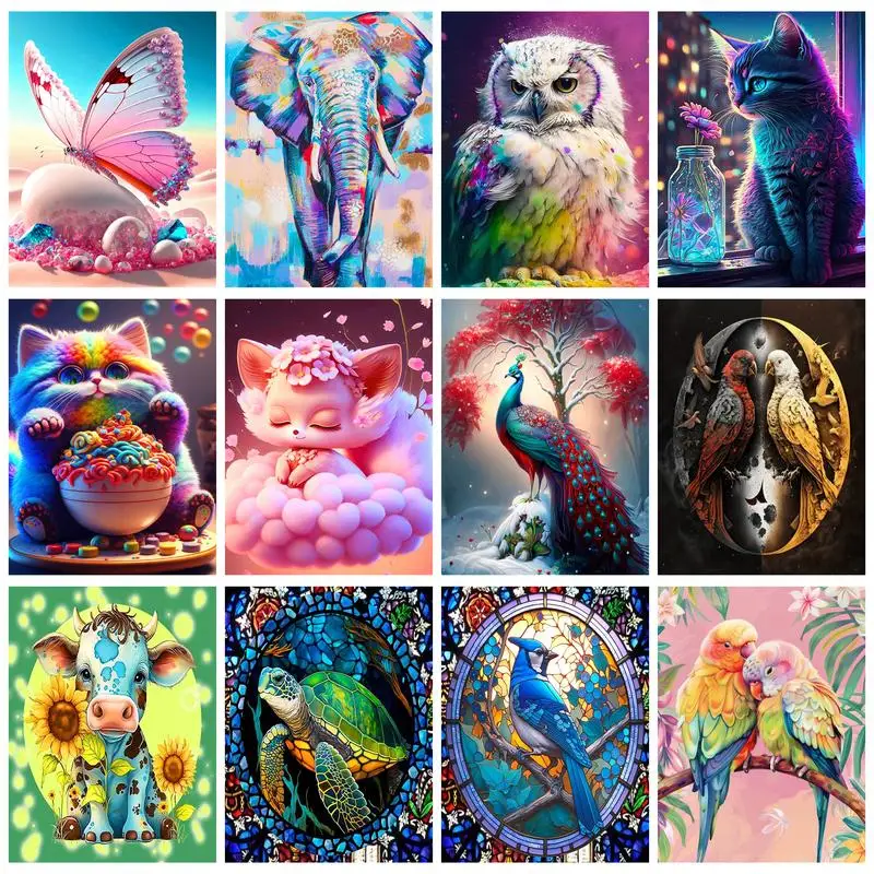 

RUOPOTY Diamond Painting 5d Parrot Mosaic Needlework Full Round Diamond Art Embroidery Sale Home Decor