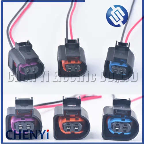 Imagen 1 del producto Conector automático de 2 pines enchufe de cableado del inyector de combustible 4D 0971992 Un 4D 0971992 B 4D 0971992 Para VW Amarok TDI Golf Passat Polo A4 A5 A6 A7 A8