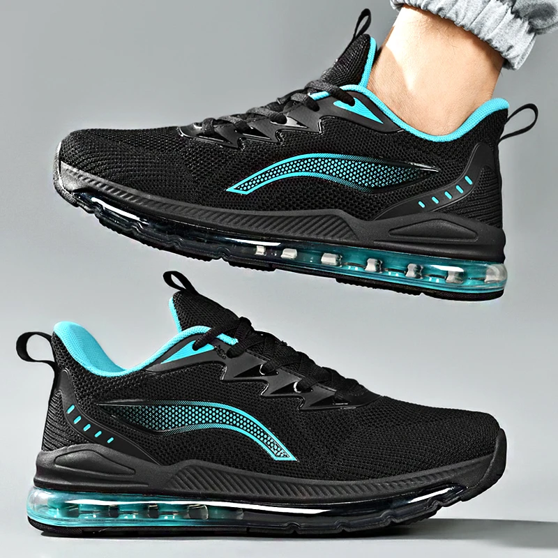 

Men's sports shoes and casual shoes Men's shoes with full-length air cushion, running shoes, mesh shoes, large size shoes, shock