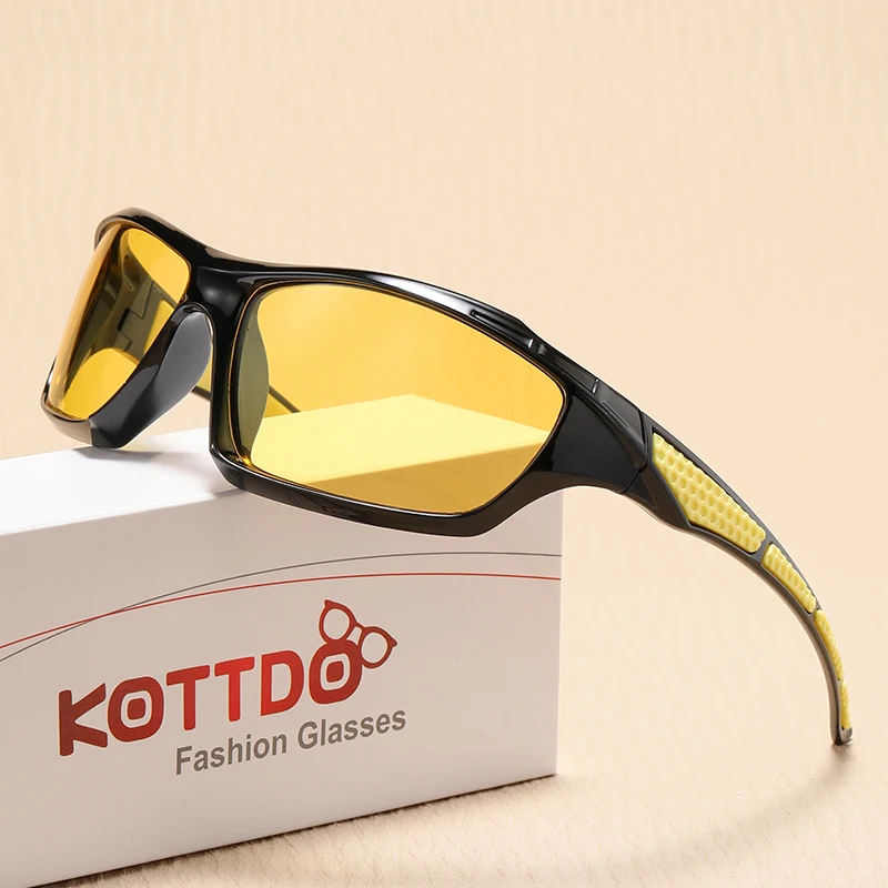 Sport Sonnenbrille für Männer Polarisierte Radfahren Outdoor Männliche Sonnenbrille Gelb Nachtsicht Brillen Sonnenbrille Lentes De Sol Hombre – Detail 3