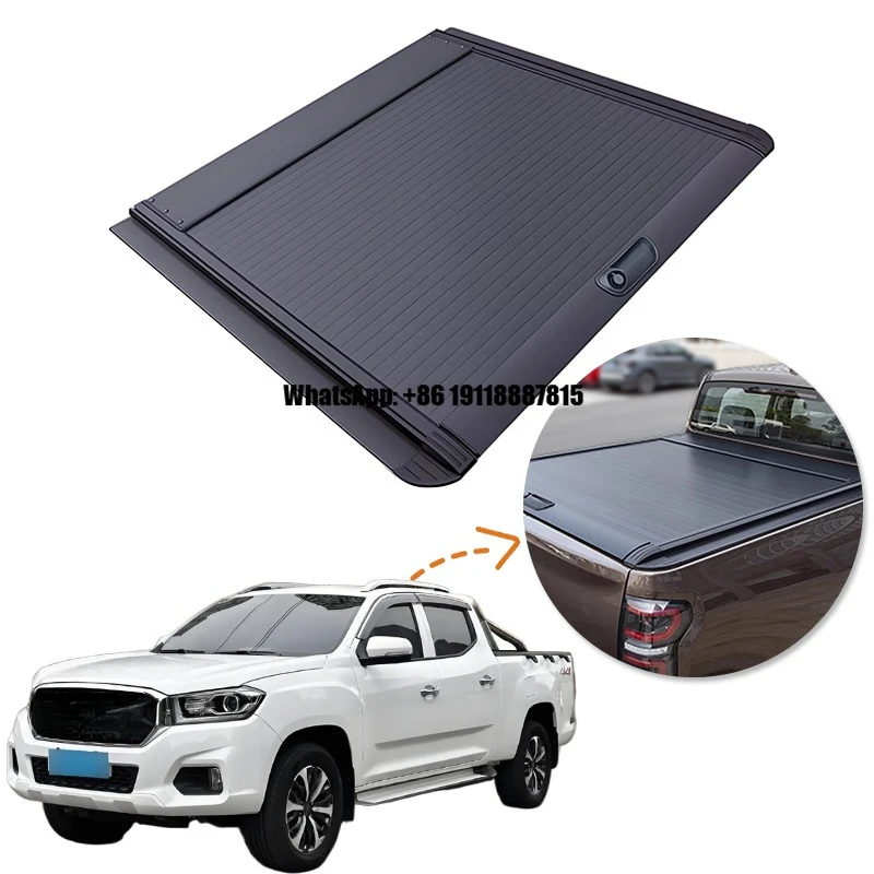

Seamless Anti-Theft Waterproof Car Parts Roller Lid up Pick up Truck Aluminium Alloy Tonneau Cover for MAXUS T70