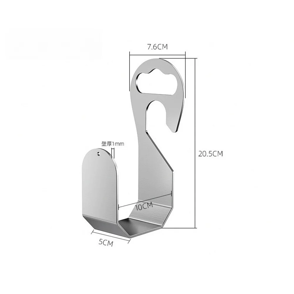 Stainless Steel Hose Storage Hook for Outdoor Use Rust Wall Mounted Design Supports Garden Hoses Car Wash Lines